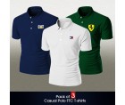 Pack of 3 Casual Polo FTC T-shirts